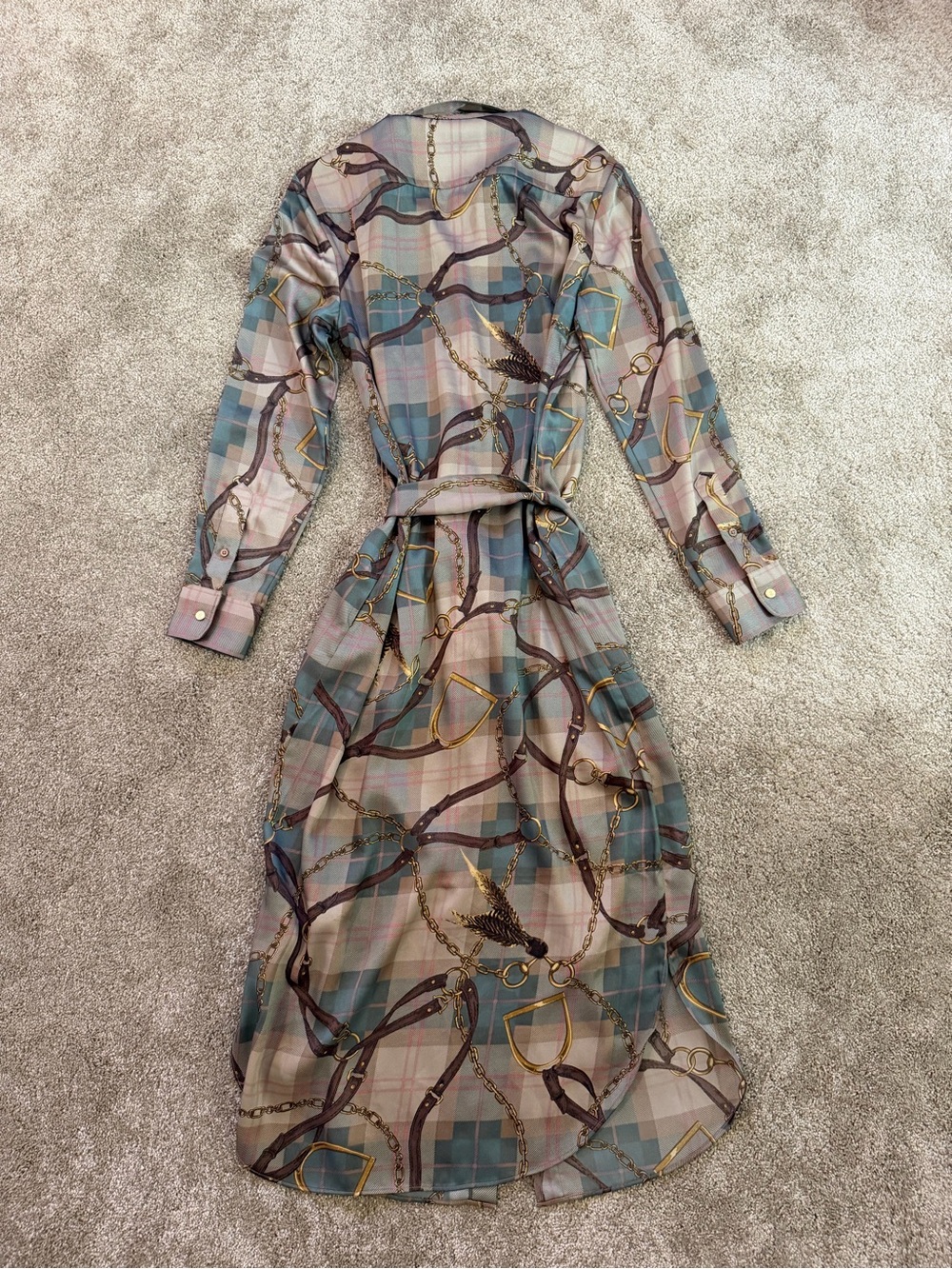 Ralph Lauren Shirt Dress with Chain & Stirrup Print - Picture 2 of 11